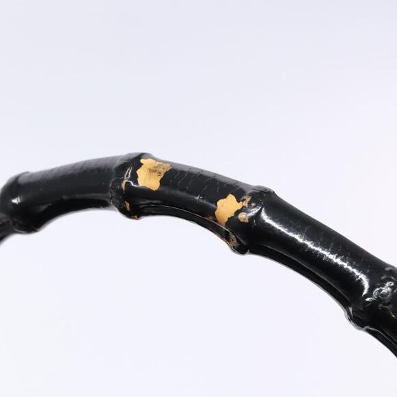 GUCCI Bamboo Hand Bag Nylon Black Silver 002 002 - Picture 9 of 16